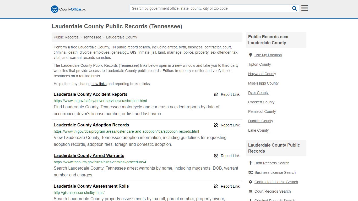 Public Records - Lauderdale County, TN (Business, Criminal ...